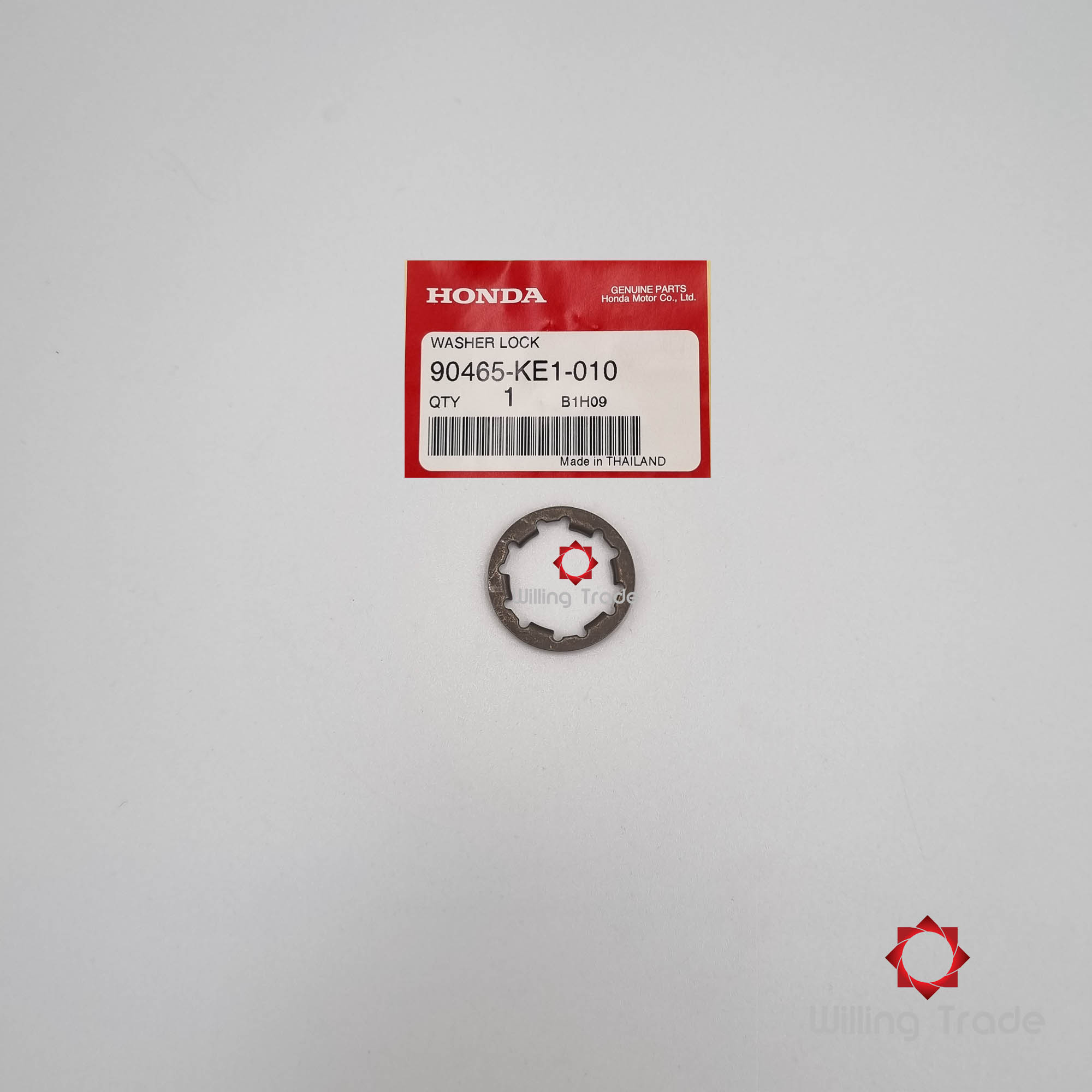 แหวนล็อค (ชุดเฟืองเกียร์ ) (WX461) HONDA: (90465-KE1-010): DASH, LS125 ... แพ๊คละ 1 ชิ้น... [แท้ศูนย์ 100%] ...กลุ่มอะไหล่ชุดเฟืองเกียร์ ... WASHER LOCK