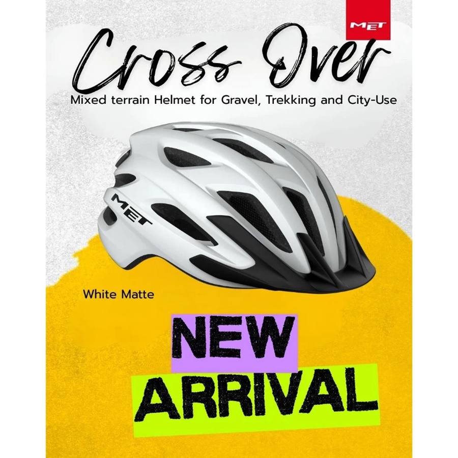 หมวกจักรยาน MET CROSSOVER 2 in 1 ถอดแก๊ปหน้าได้ – ปั่นเสือภูเขาเท่ ปั่นเมืองก็ชิล! มีไฟท้าย LED 4 โหมด ใช้งาน 60 ชม. ระบบปรับกระชับ 360° ปลอดภัยผ่านมาตรฐาน CE, US, AS/NZS