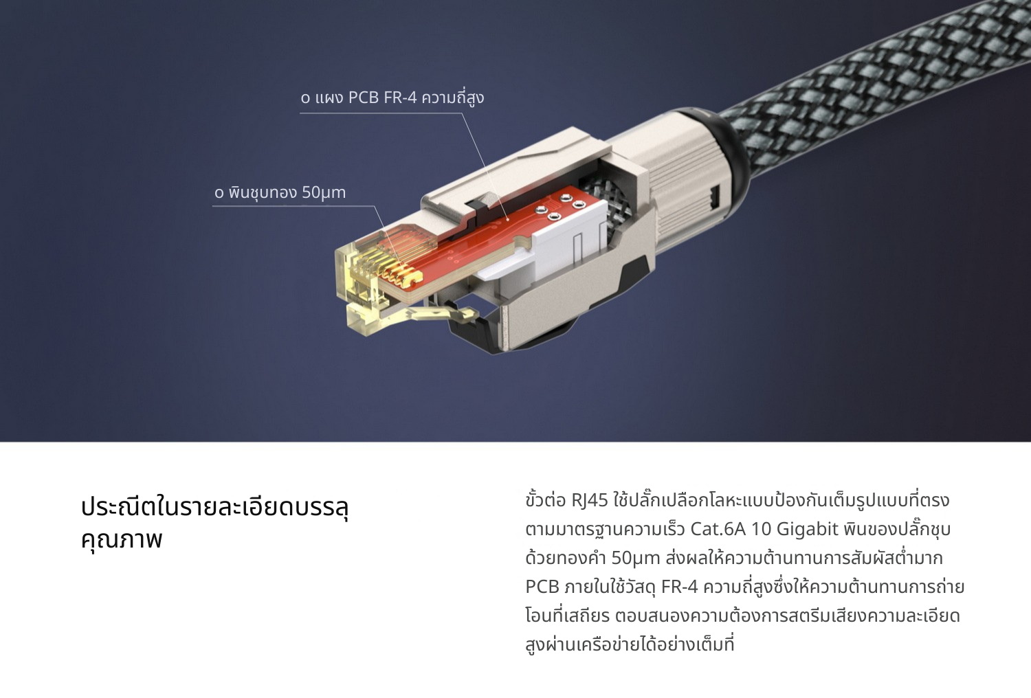 [PreOrder] Matrix Audio สาย LAN CAT6A สายเคเบิลเครือข่ายคุณภาพสูง สำหรับเครื่องเสียง เราเตอร์ ประกันศูนย์ไทย