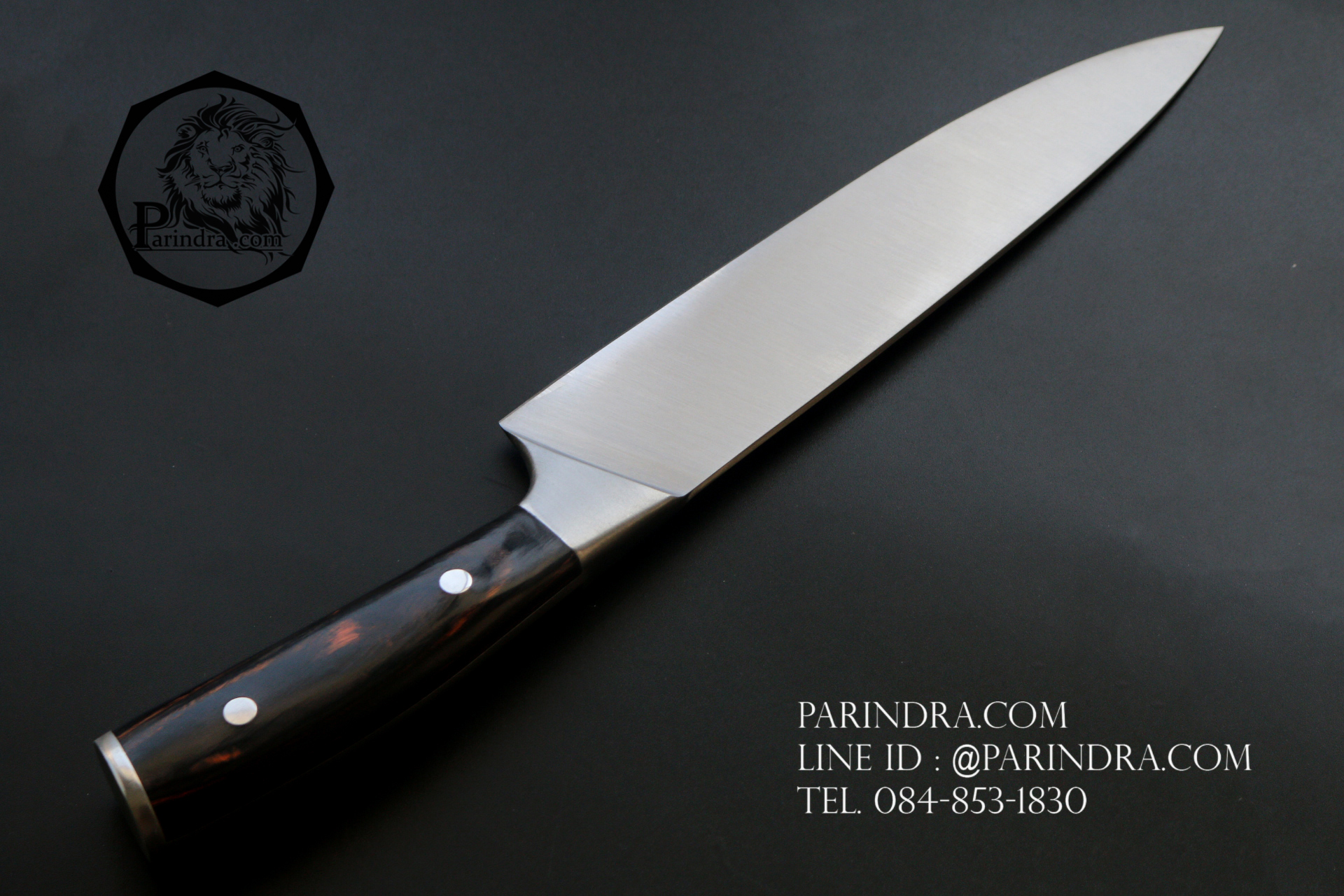 มีดทำครัวใบตาย Rhino Brand No.8904 ด้ามไม้ ขนาดใบ 8 นิ้ว ปลายแหลม คมสุดๆ (ของแท้)