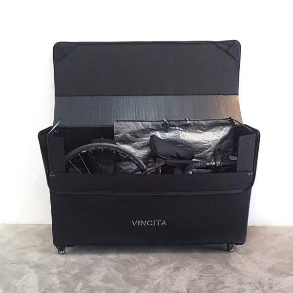 VINCITA B144E กระเป๋าเดินทางสำหรับใส่จักรยานแบบมีล้อลาก พร้อมอุปกรณ์ป้องกัน (เหมาะสำหรับเดินทางโดยนำขึ้นเครื่องบิน)
