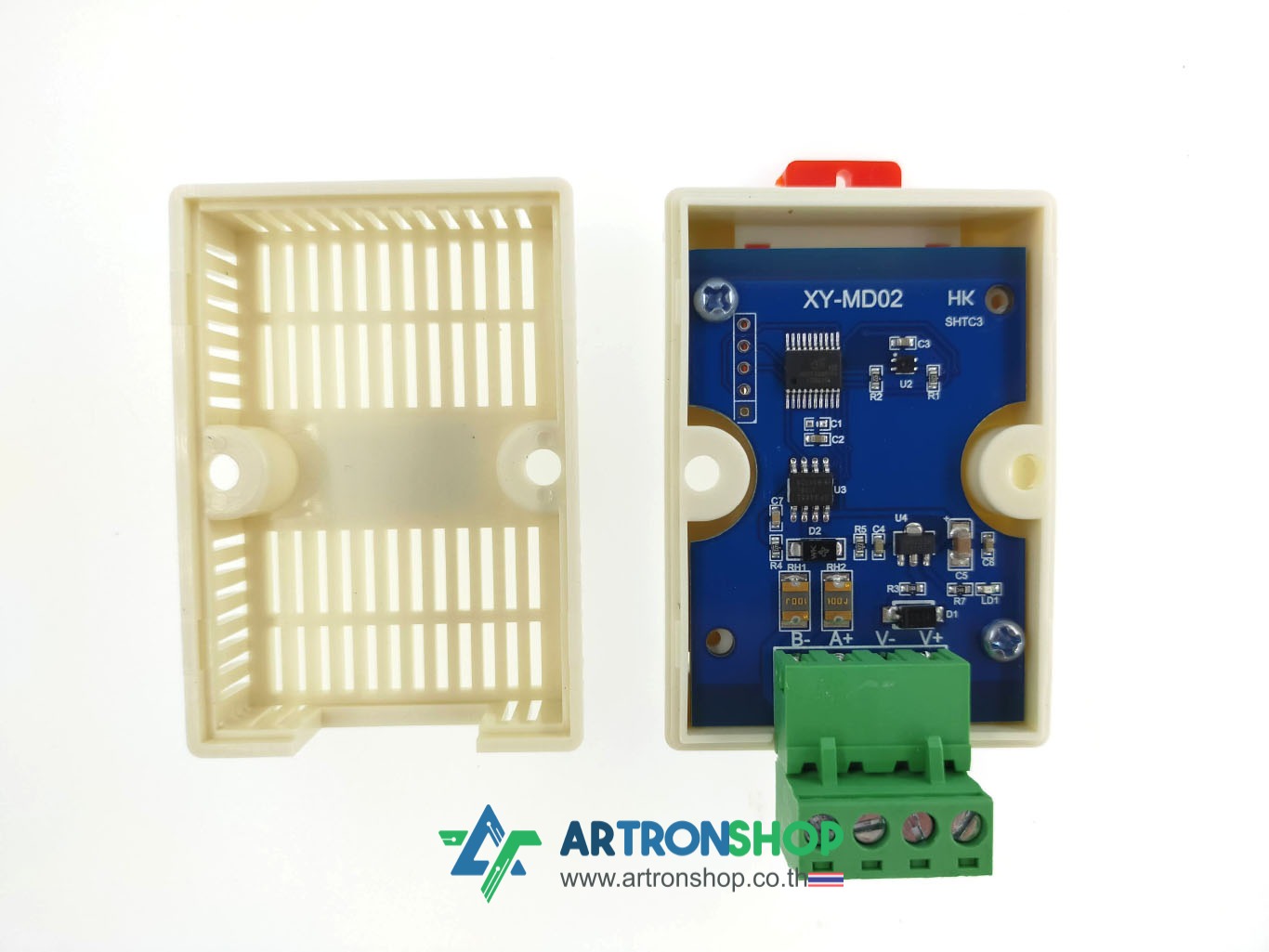 XY-MD02 เซ็นเซอร์วัดอุณหภูมิและความชื้น Modbus RTU / RS485