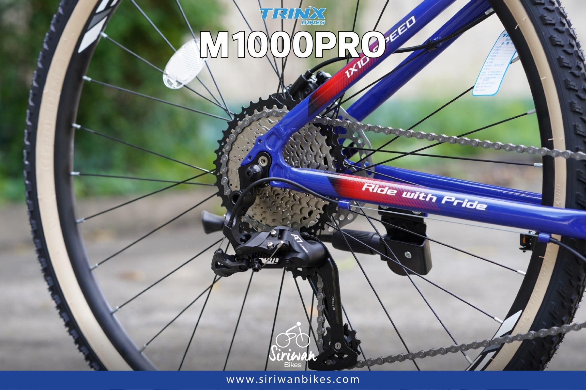 จักรยานเสือภูเขา TrinX M1000Pro เฟรมอลู 29er LTWOO 1*10 สปีด ดิสน้ำมัน, TRINX MY2023