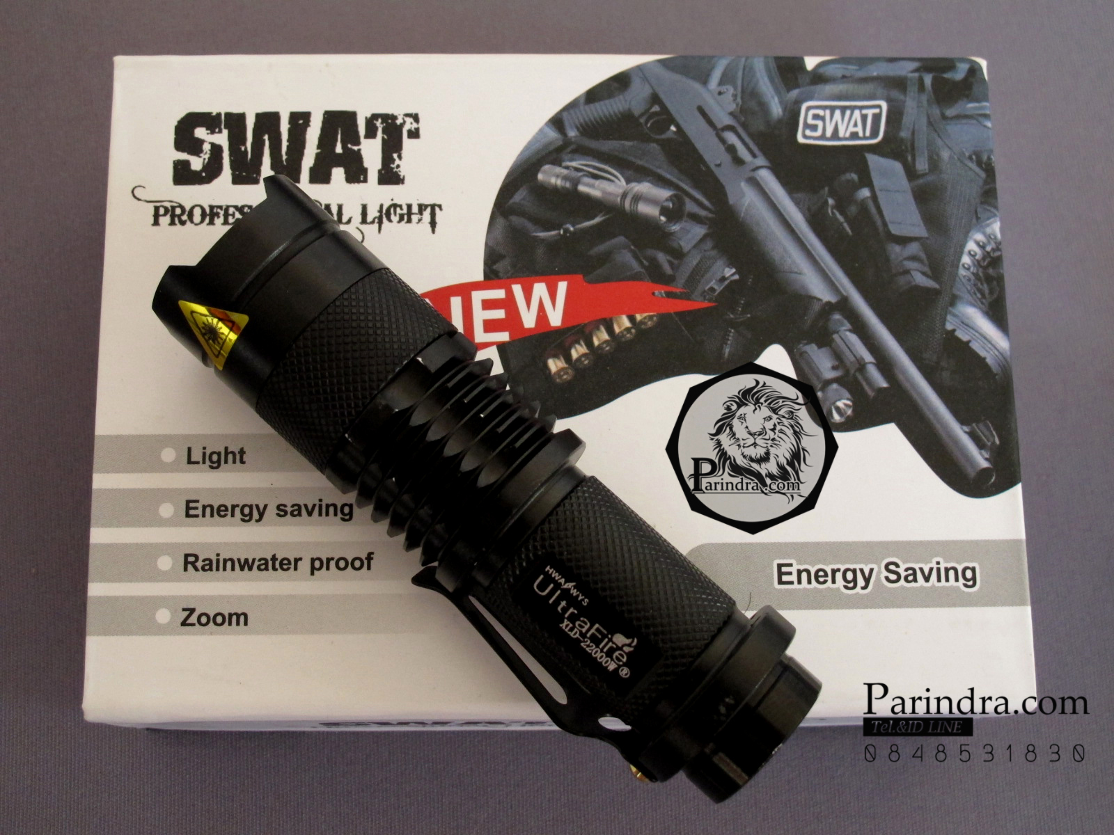ไฟฉาย SWAT Professional Flashlight ขนาดเล็กประหยัดพลังงาน ไฟสว่างเกินตัว