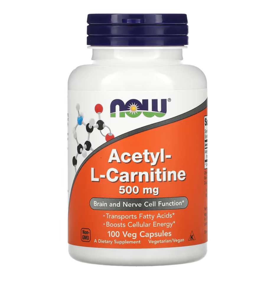 Now Foods, Acetyl-L-Carnitine 500 mg 100 Veg Capsules