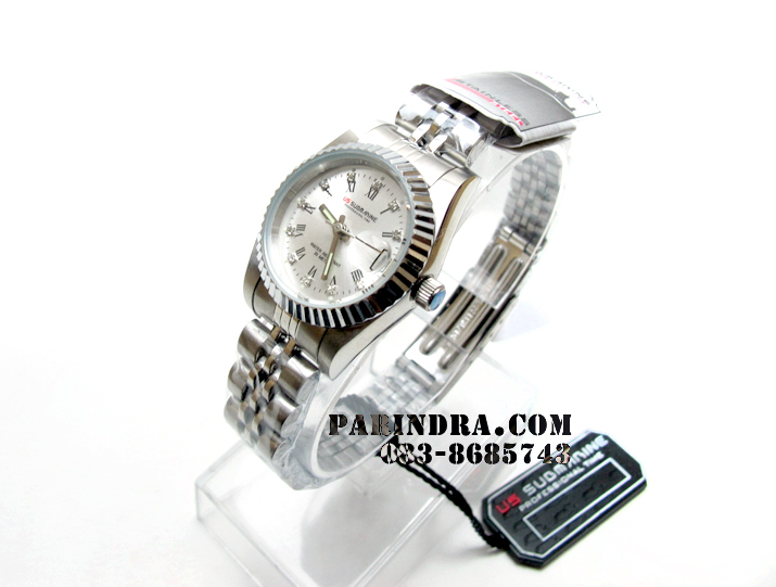 นาฬิกา US submarine รุ่น SUB108L เงินล้วนเลขโรมัน