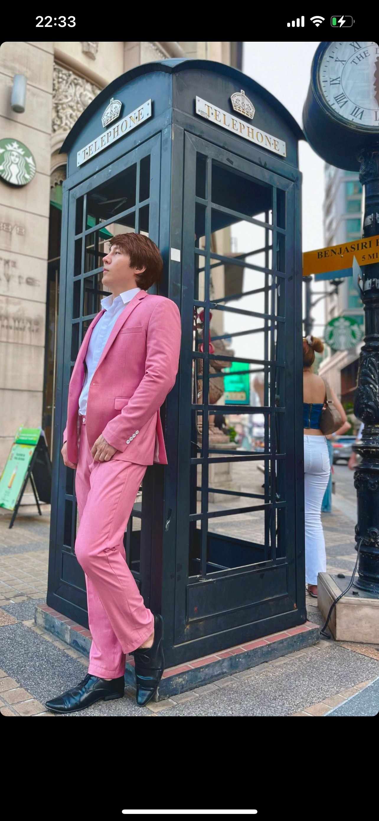 พร้อมเช่า ชุดสูทชาย สูทสีชมพู สีปูน Dusty Rose (ไม่มีเสื้อกั๊ก)