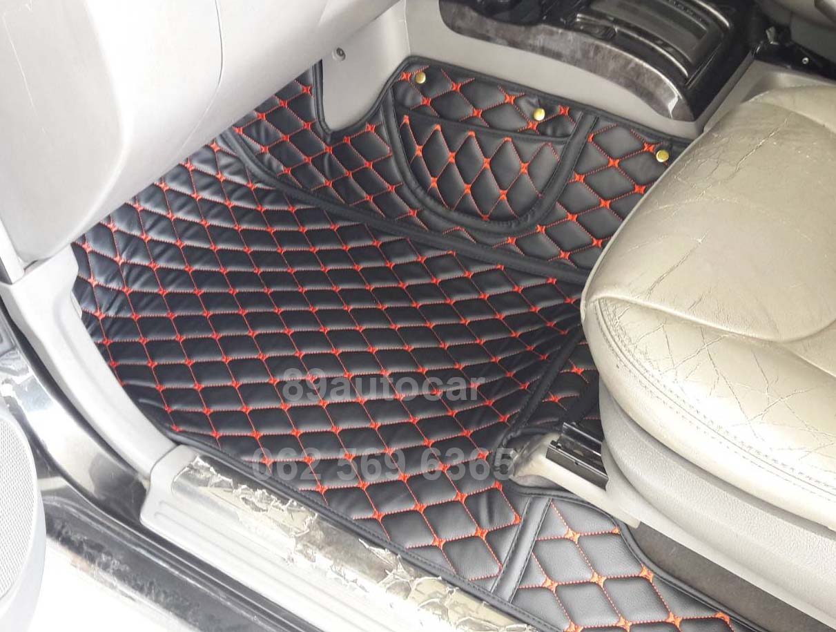 พรมรถยนต์ isuzu grand adventure ปูพรม6D สีดำด้ายแดง เข้ารูป เต็มคัน