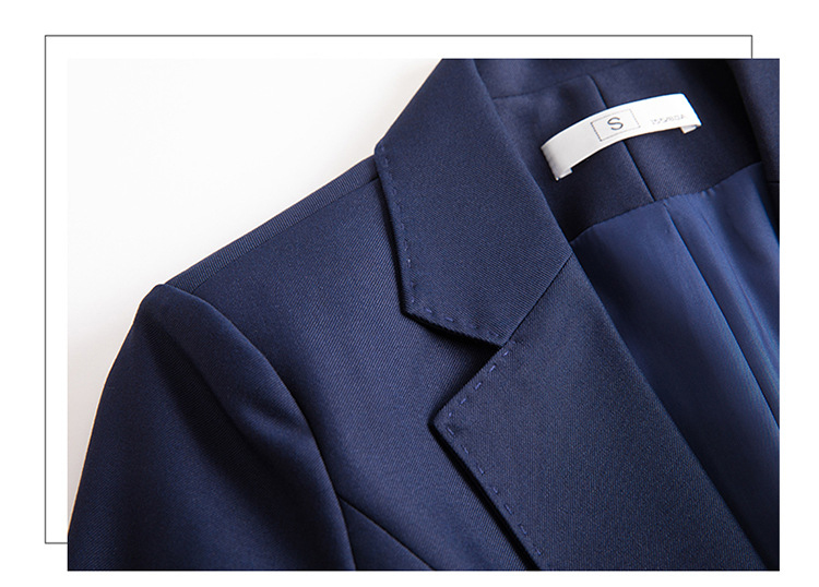 Pre-order เสื้อสูทผู้หญิง สีกรมท่า ทรงสลิม เข้ารูป