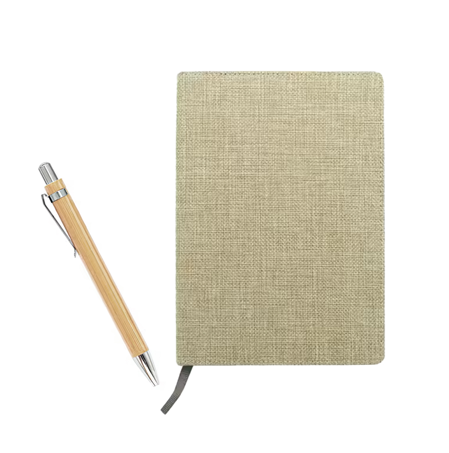 Gift Set (Diaryปกผ้า A5,Wooden Pen)