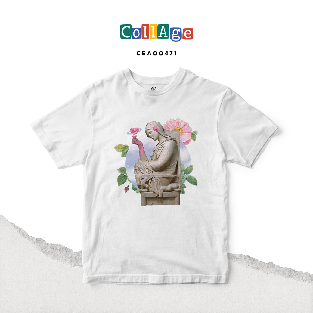 เสื้อยืดพิมพ์ลาย Collage Venus II รหัส CEA00471 สีดำ #เสื้อยืด #Collage