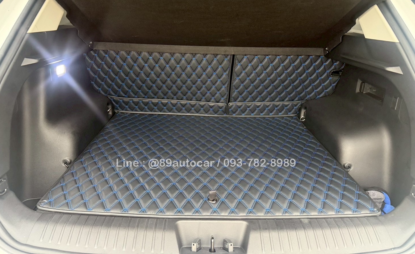 พรมรถยนต์ Jaecoo J5 EV ปูพรมVVIP ด้ายคู่ สีดำด้ายน้ำเงิน เต็มคัน