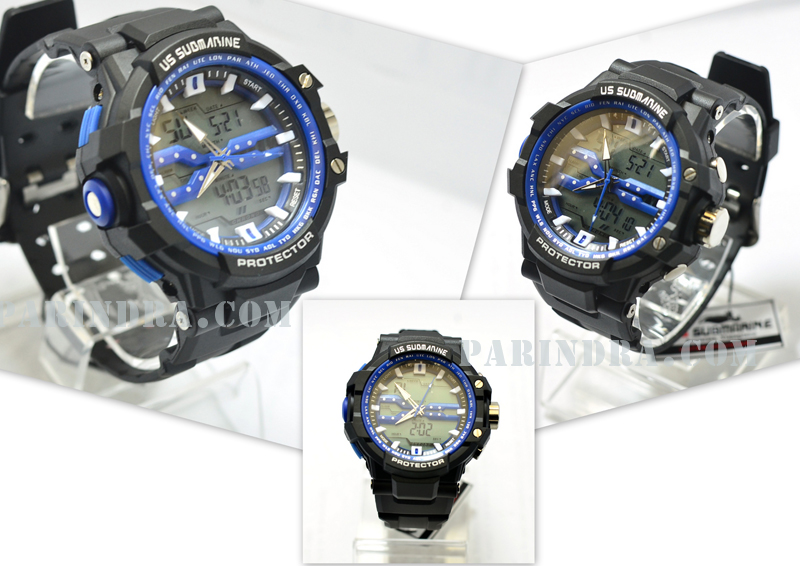 นาฬิกา US submarine Protector รุ่น TP3152M สีฟ้าเข้ม พื้นหลังเทาของแท้ 100%