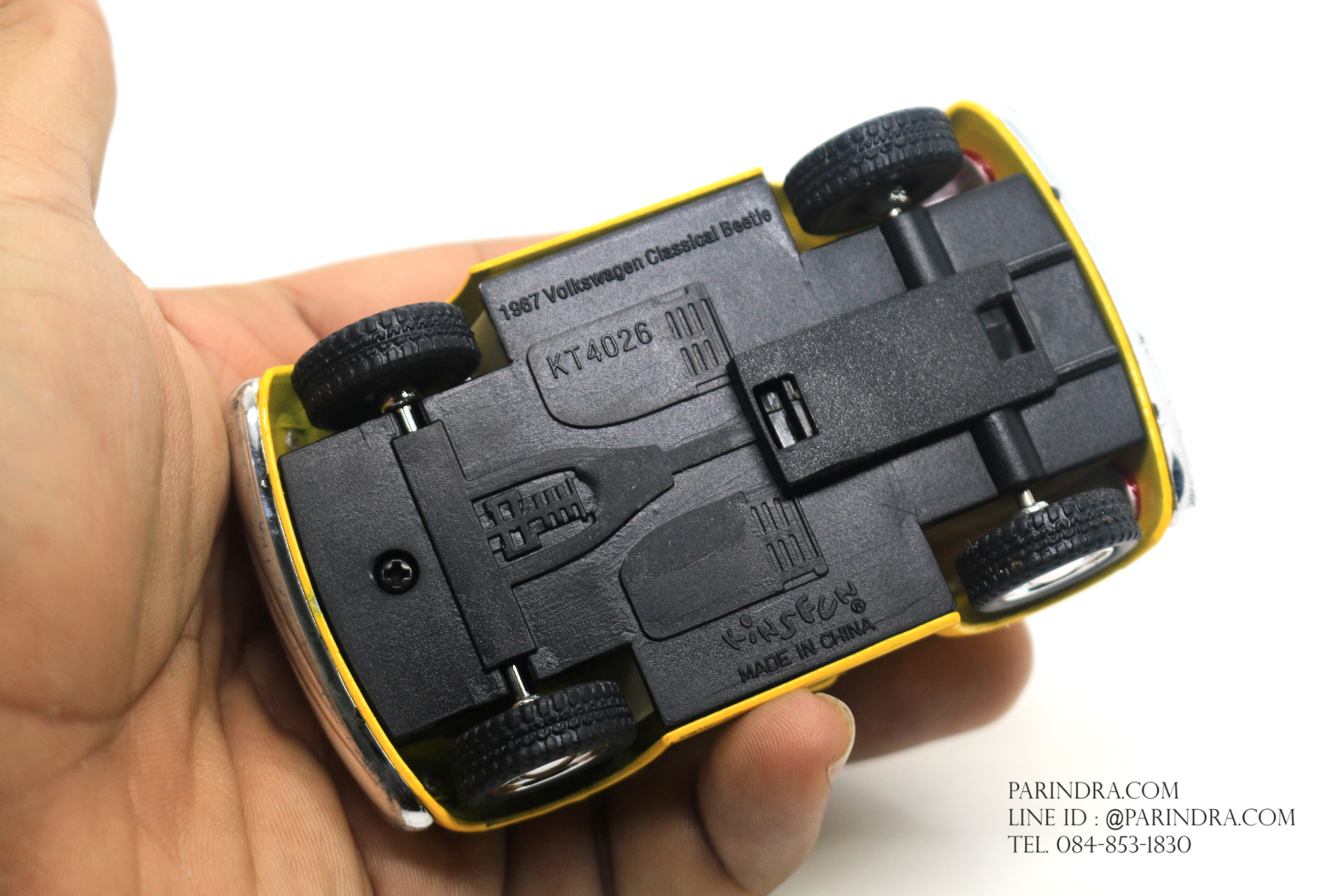 โมเดลรถเหล็ก รถเต่า Volkswagen 1967 ย่อส่วน Short Body สีเหลือง