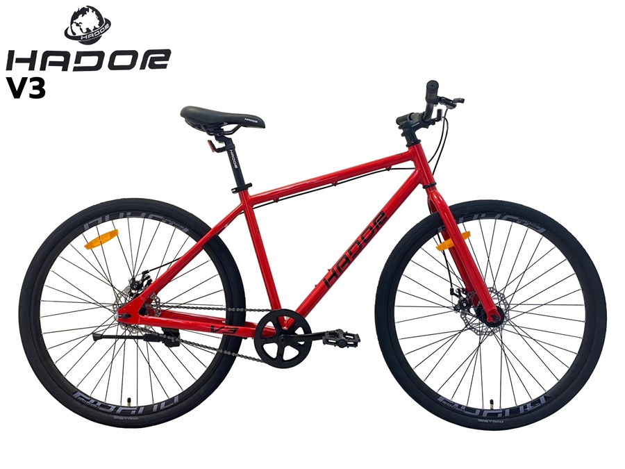 จักรยานไฮบริด HADOR V3 1SP ล้อ 700C Single speed เฟรมเหล็ก NEW2024