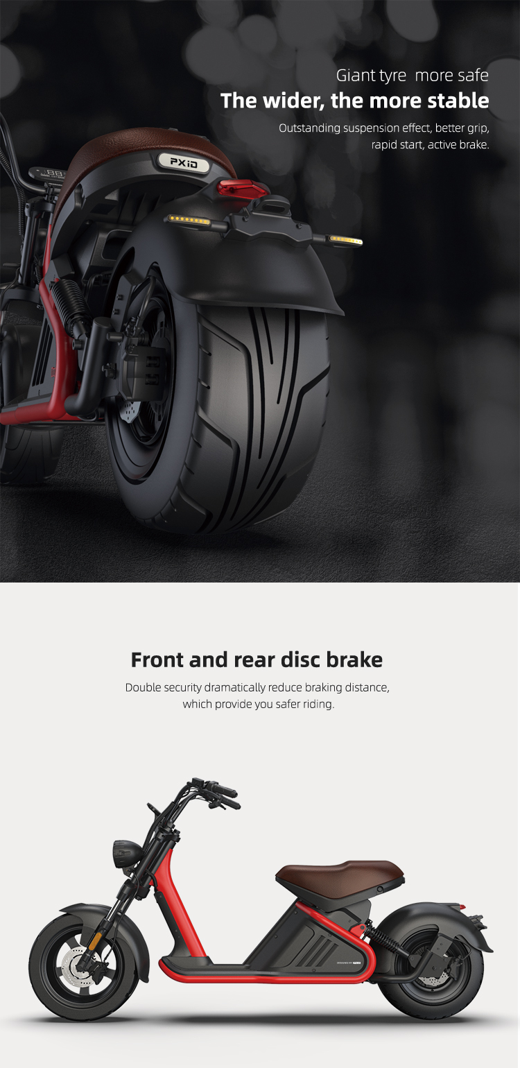 มอเตอร์ไซค์ไฟฟ้า PXID M2 MOTOR-02 สกู๊ตเตอร์ไฟฟ้า ความแรง 1500-3000 วัตต์, ECC/COC 2023