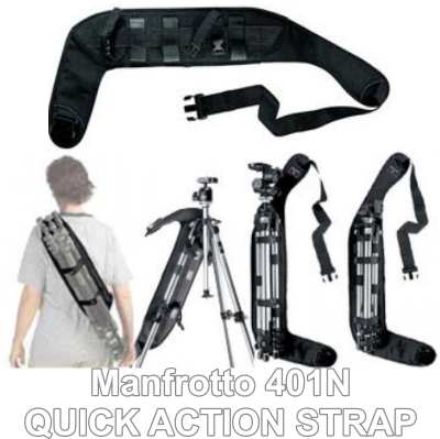 สายสะพายขาตั้งกล้องแบบสะพายหลัง Manfrotto 401N ใช้ผูกกับขาตั้งกล้อง ใช้งานสะดวก QUICK ACTION STRAP ประกันศูนย์ 5 ปี