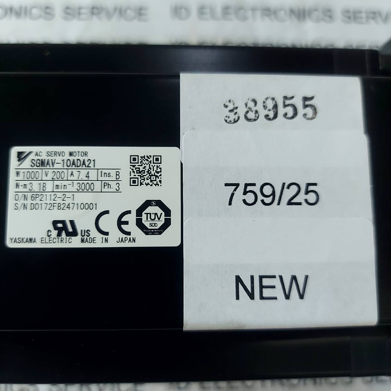 SGMAV-10ADA21 SERVO MOTOR " YASKAWA "