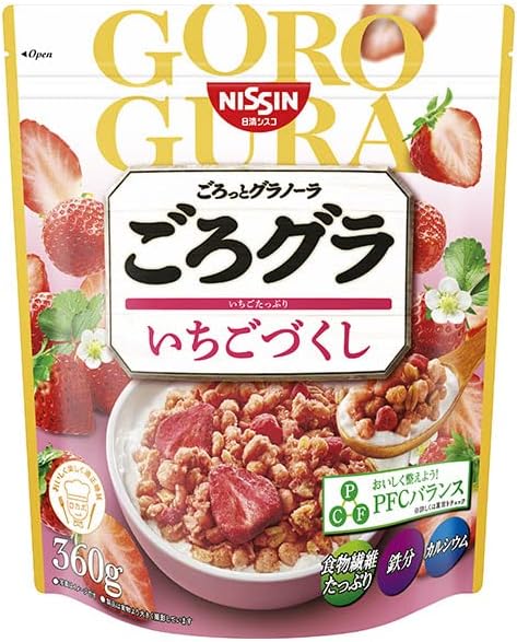 Nissin Cisco Gorogura 300g รุ่นเพิ่มธัญพืชรสชาติเข้มข้น รสช็อคโกแลต/รสสตรอเบอร์รี่