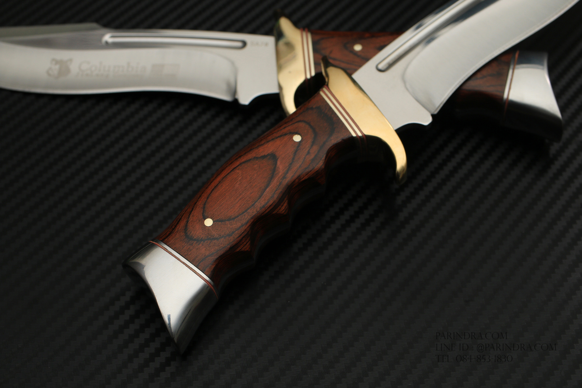 มีดเดินป่า COLUMBIA รุ่น SA78 ด้ามไม้ ทรงใบมีดสวย (ยอดนิยม)