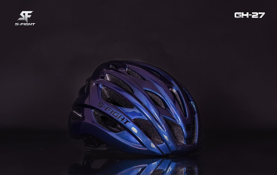 หมวกจักรยาน S-FIGHT รุ่น GH-27 HELMET Free Size: 55-61 Cm สี: สีพิเศษ Holographic Siver เปลี่ยนสีได้ เมื่อเกิ้ดการหักเหของแสง
