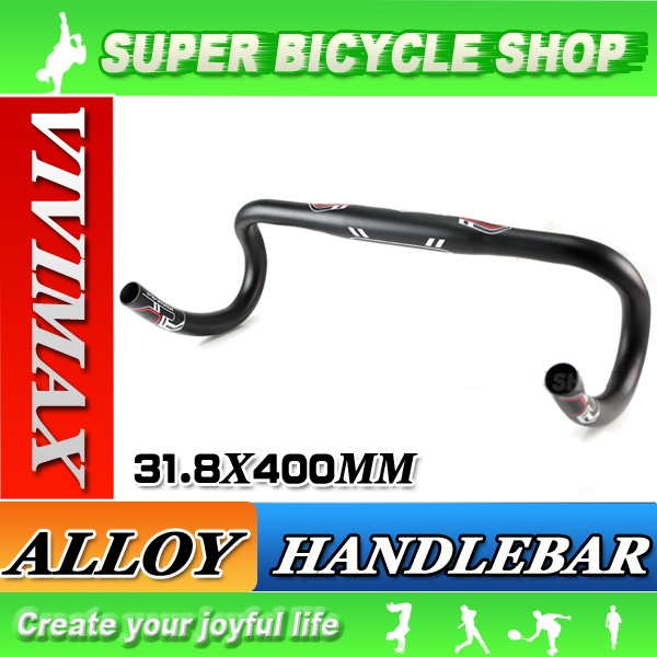 แฮนด์หมอบ อลู VIVIMAX-EMT6 Riser Road Alloy Handlebar, 31.8x630mm ,สีดำ ,GB-01