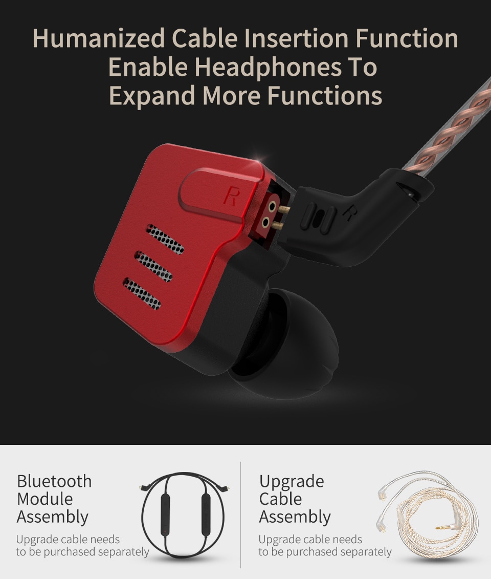 ขาย KZ BA10 หูฟัง 5 ไดร์เวอร์ Pure Balanced (5BA) ถอดสายได้