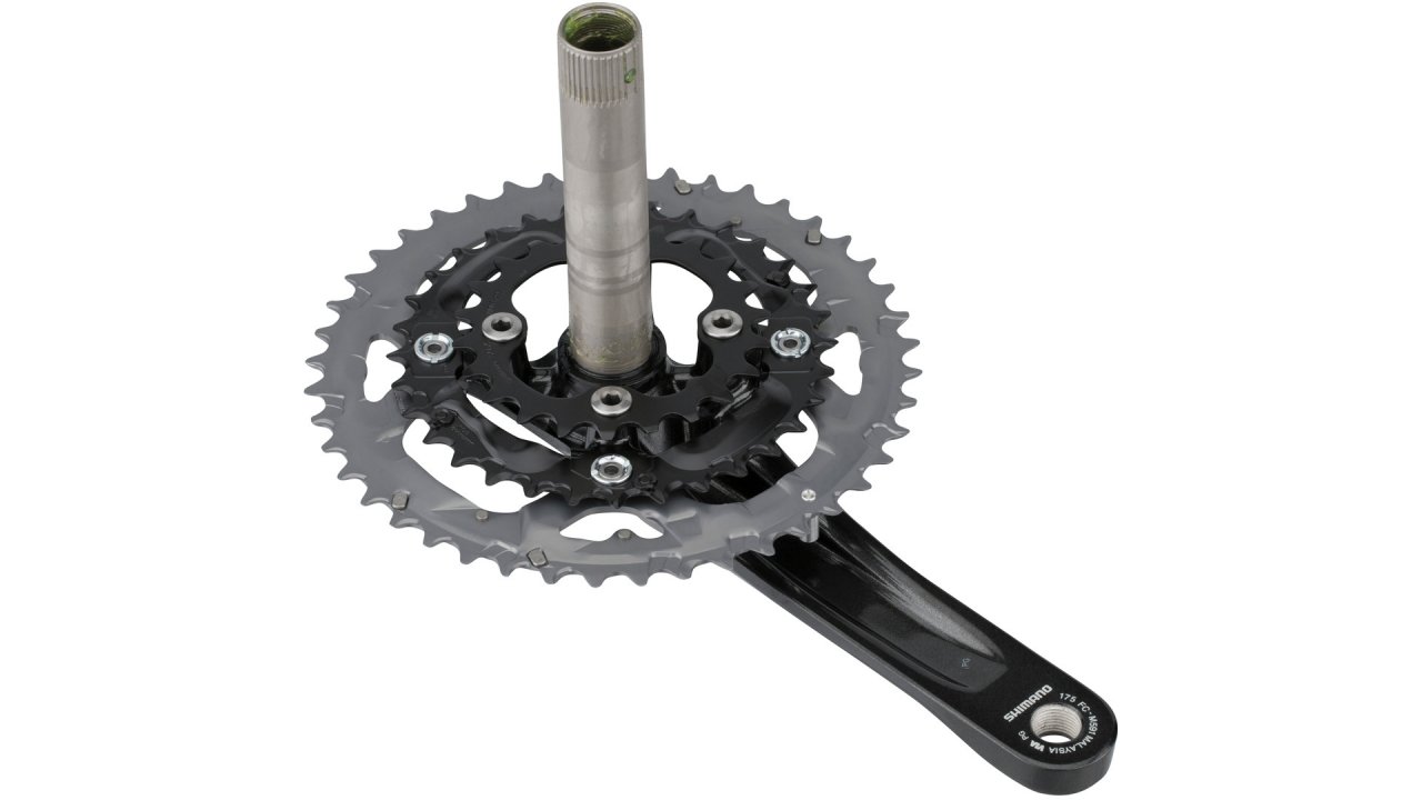 จาน DEORE, FC-M591, 9-SPD, 44-32-22T, 170MM, 175MM, สีดำ (Malay)