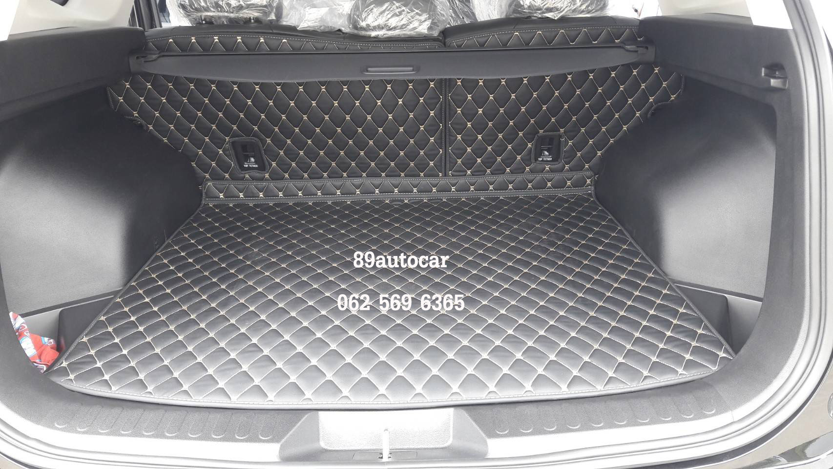 ขายพรมในรถ GWM Haval H6 ปูพรม7D สีดำด้ายทอง + พรมดักฝุ่นสีเทา เข้ารูป