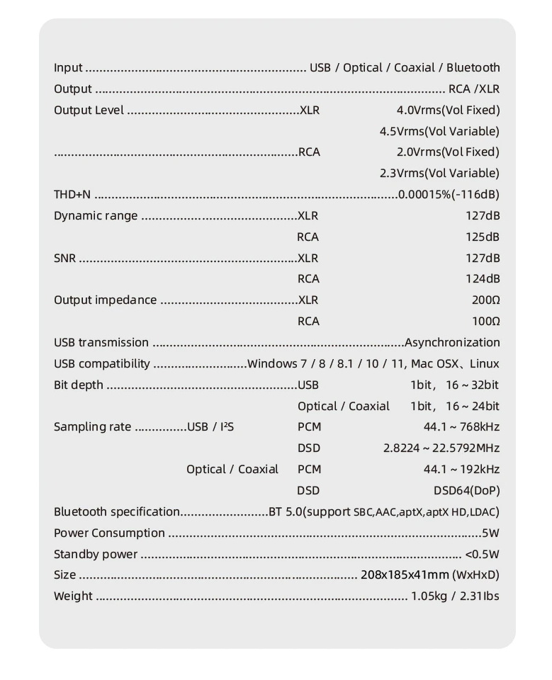 SMSL D300 DAC ตั้งโต๊ะชิป ROHM BD34301EKV ระดับเรือธง ประกันศูนย์ไทย