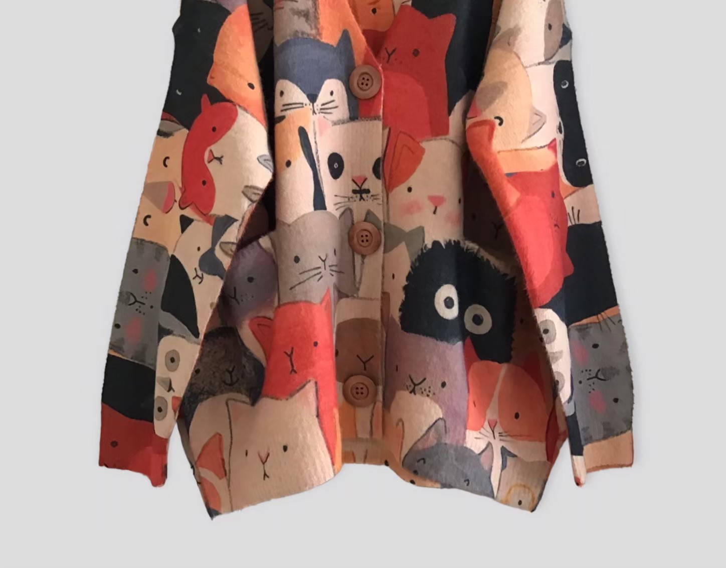 เสื้อคลุมไหมพรมนุ่มแต่งกระเป๋า