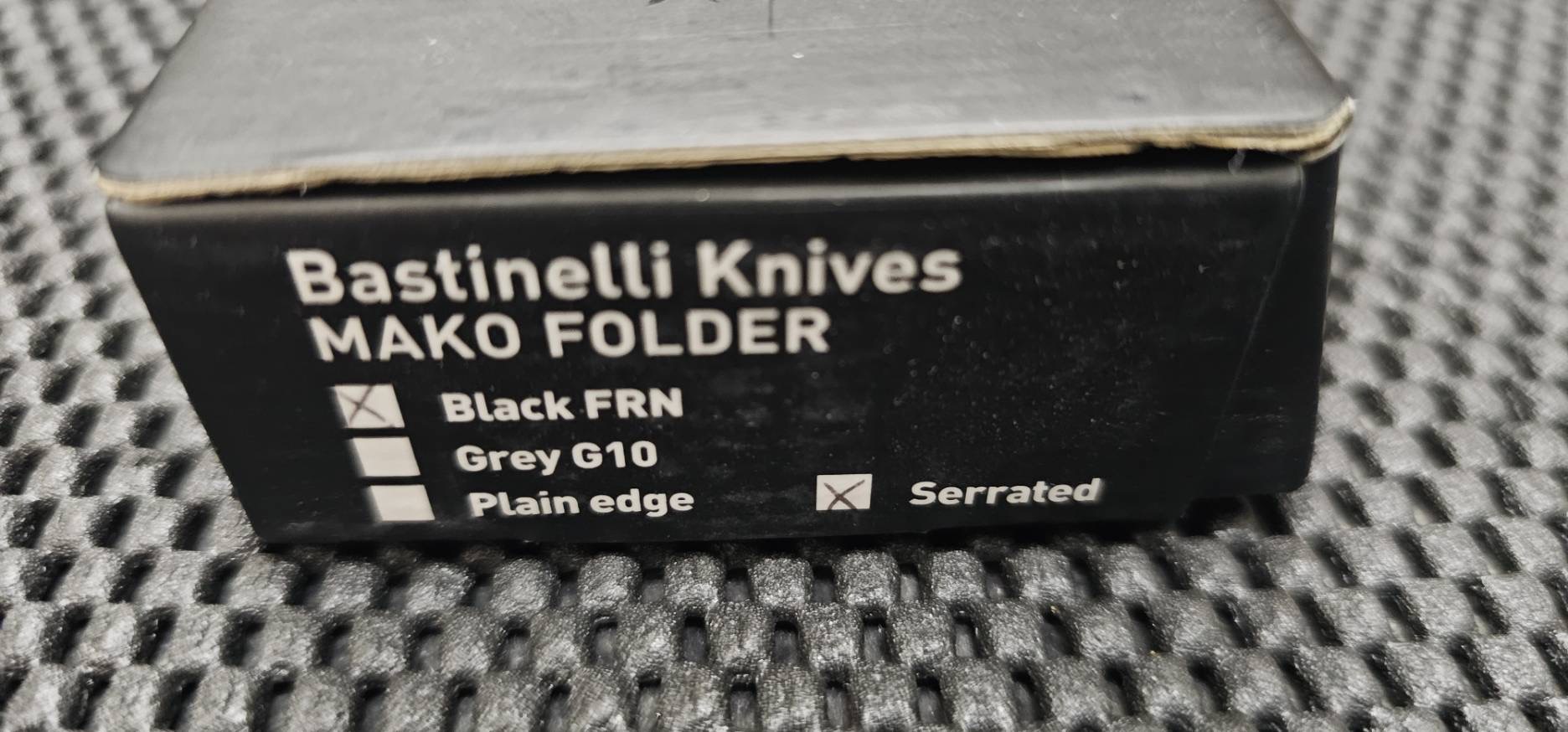 Bastinelli Creations Mako Linerlock Serrated Bronze