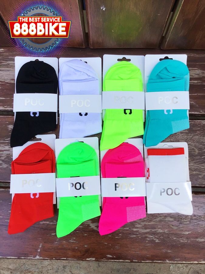ถุงเท้าปั่นจักรยาน POC Cycling socks เนื้อผ้าระบายอากาศ และ ยืดหยุ่นสุง(โปรดระบุสีตรงหมายเหตุ)