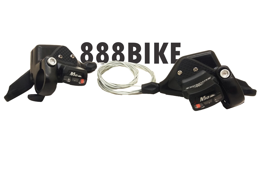 มือเกียร์เสือภูเขา Sunrace 3x7สปีด M30 มีสาย (มีกล่อง)