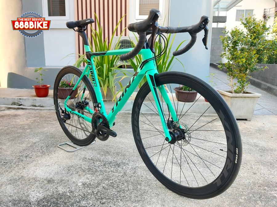 จักรยานเสือหมอบ TRINX RAPID 2.1 DISC Road bike Carbon, 2*11 speed 105 SHIMANO ล้อ 700C, 2020 (ดิสสาย)
