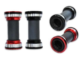 กะโหลกกลวง S-fight รุ่น BB92 PRESSFIT FOR SHIMANO, S340 ลูกปืนเซรามิก Ø 41 * 24 mm. แดง / ดํา