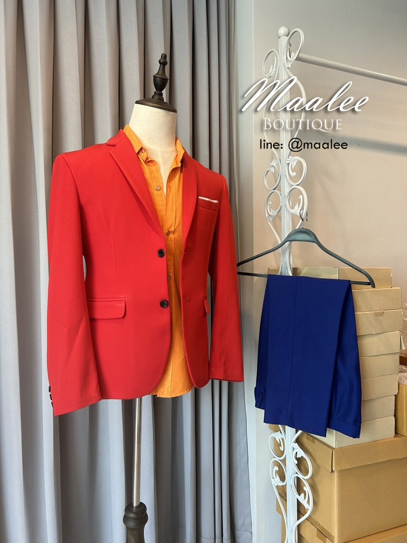 พร้อมเช่า ชุดสูทชาย แฟชั่น Set คละสี