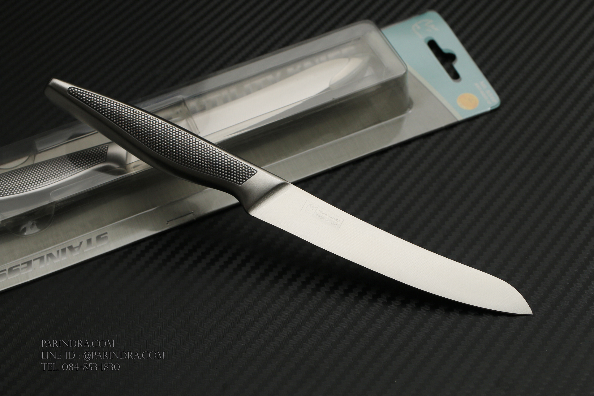 มีดทำครัว Rhino Brand Knife No.5512 ด้ามแสตนเลส ขนาดใบ 5 นิ้ว คมสุดๆ (ของแท้)
