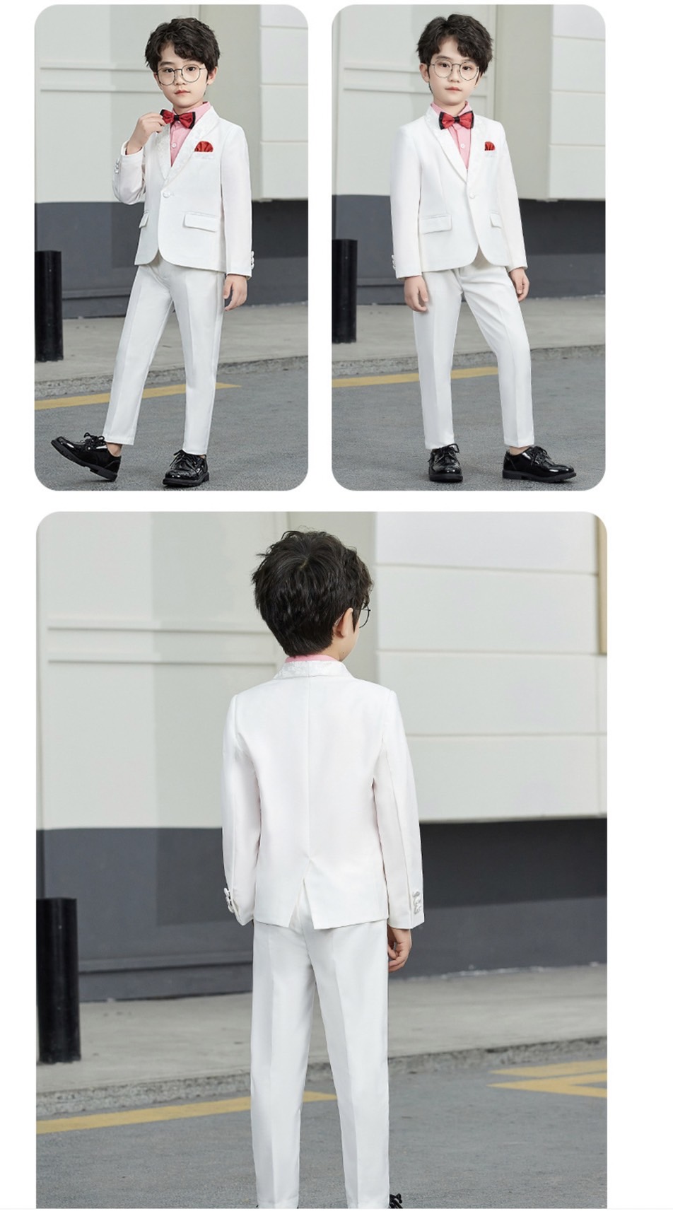 พร้อมเช่า ชุดสูทเด็กชาย สีขาว ** พร้อมเช่า ไซส์ 120 , 140 **