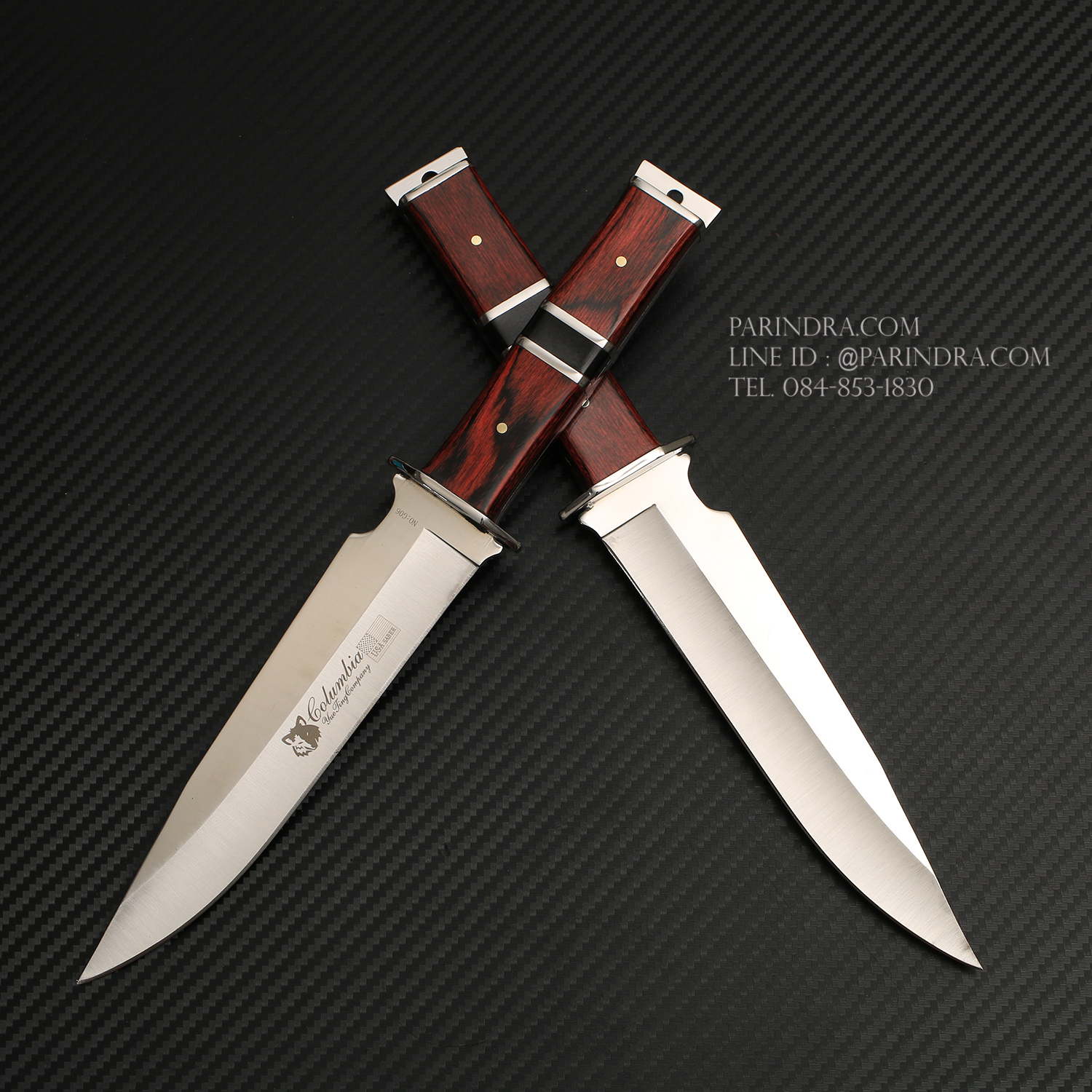 มีดเดินป่า COLUMBIA รุ่น G06 ใบมีดสวย ด้ามจับไม้ ใบมีดสแตนเลส