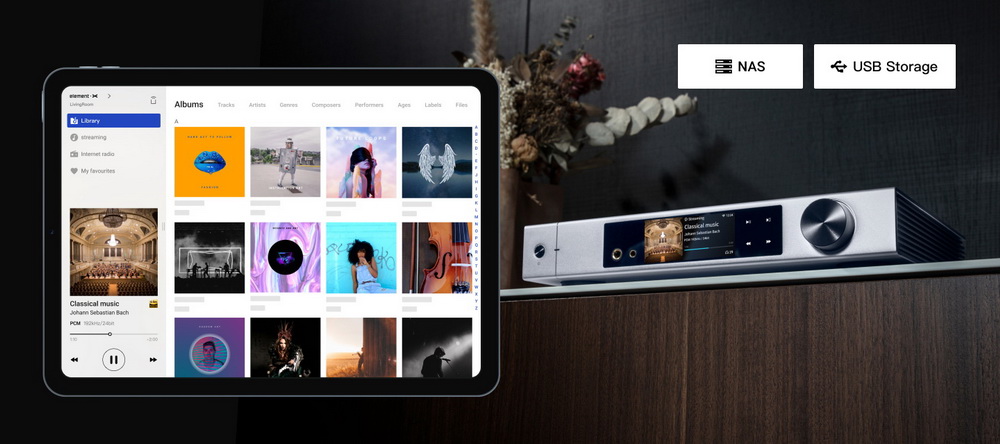 Matrix Audio Element X2 Music Streamer เครื่องเล่นเพลงเครือข่ายแบบตั้งโต๊ะ ระดับเรือธง