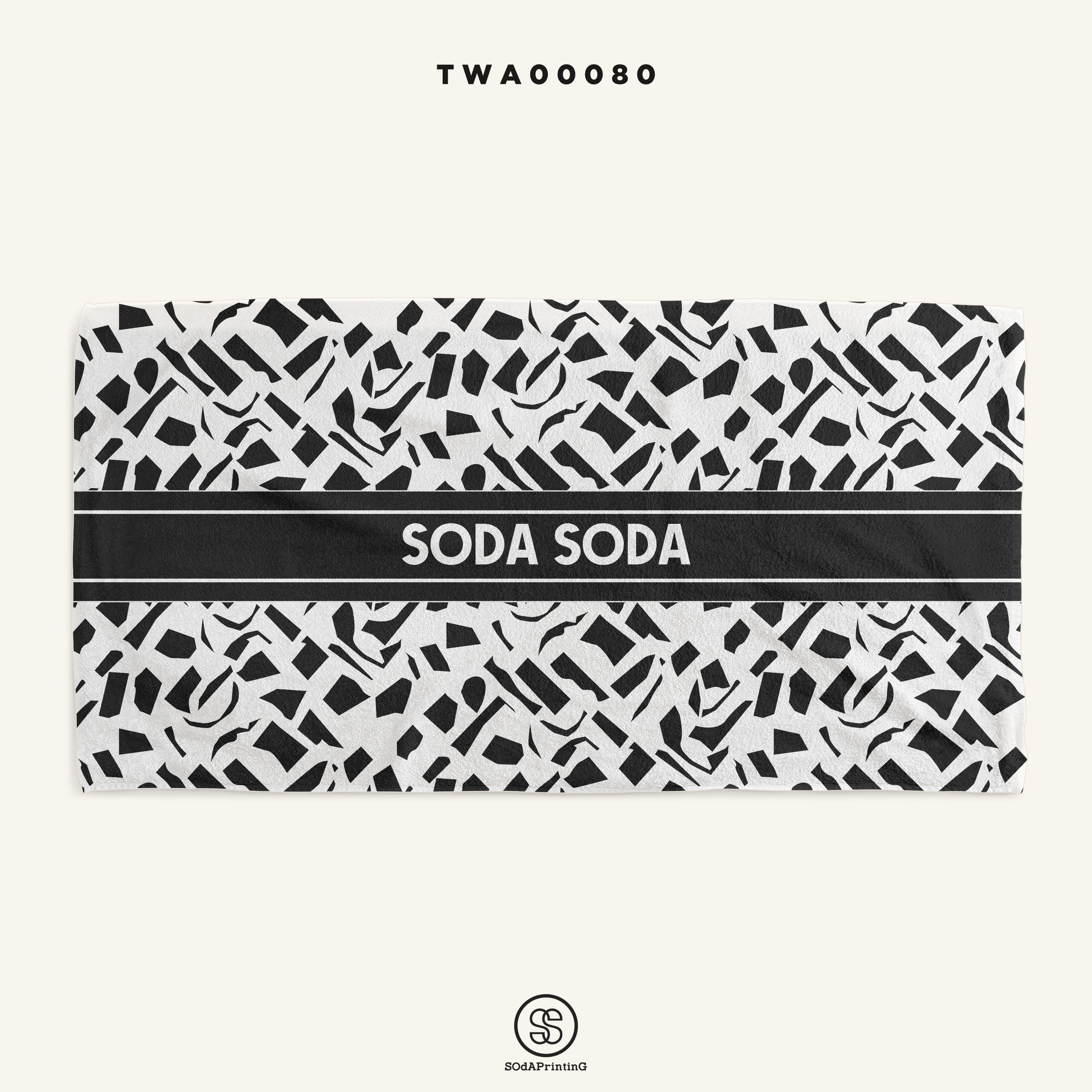 ผ้าเช็ดตัว ลาย Art 1 ใส่ชื่อได้ รหัส TWA00080 #SOdAtowel #SOdAhome