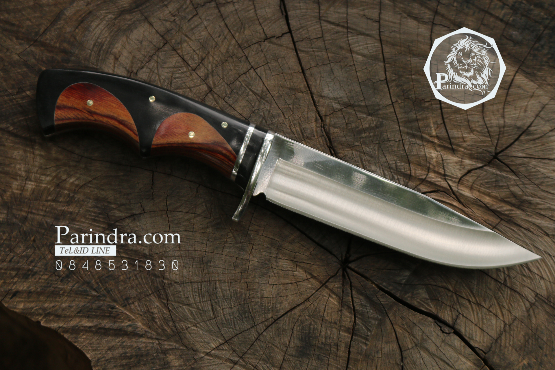 มีดเดินป่า COLUMBIA รุ่น SA62 ด้ามไม้ ลาย TWO TONE สวยงาม คมกริบ