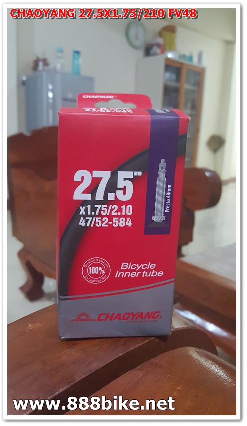 ยางใน Chaoyang 27.5x1.75/2.1 ,47/52-584 ,FV48 (หัวเล็ก) ,Y130308