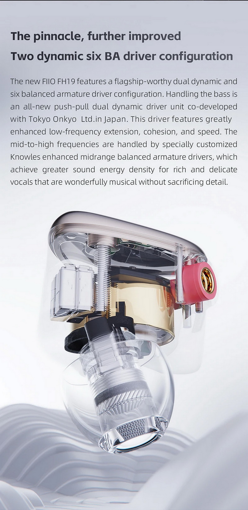 FiiO FH19 หูฟัง IEMs 8 ไดรเวอร์ 2DD+6BA เปลี่ยนท่อนำเสียงได้ รองรับ Hi-Res ประกันศูนย์ไทย