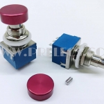 3PDT Foot Switch 9ขา หัวใหญ่ สีแดง