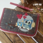 กระเป๋าสองซิป ลายนกฮูก - สั่งทำ