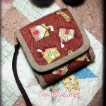 กระเป๋าใบสั้นสามพับ ผ้าคอตตอนอเมริกา - สินค้าต้องสั่งทำ ราคานี้ส่งฟรี