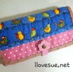 กระเป๋าสามพับใบยาวลายนก