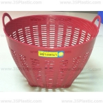 เข่งพลาสติกหูเหลี่ยม เบอร์5 Ø 44.0 x 35.5 สีทึบ